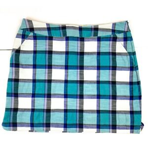 LOUDMOUTH‎ Ladies Plaid Golf Skirt Skort Women's Size 10. Pocket Athleisure